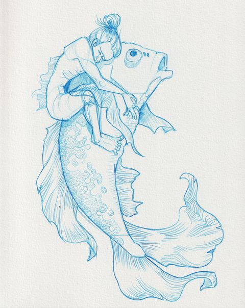 Riding fish